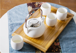 清仓多样屋现代茶具一壶四杯 带茶隔 礼盒装骨瓷功夫茶具套