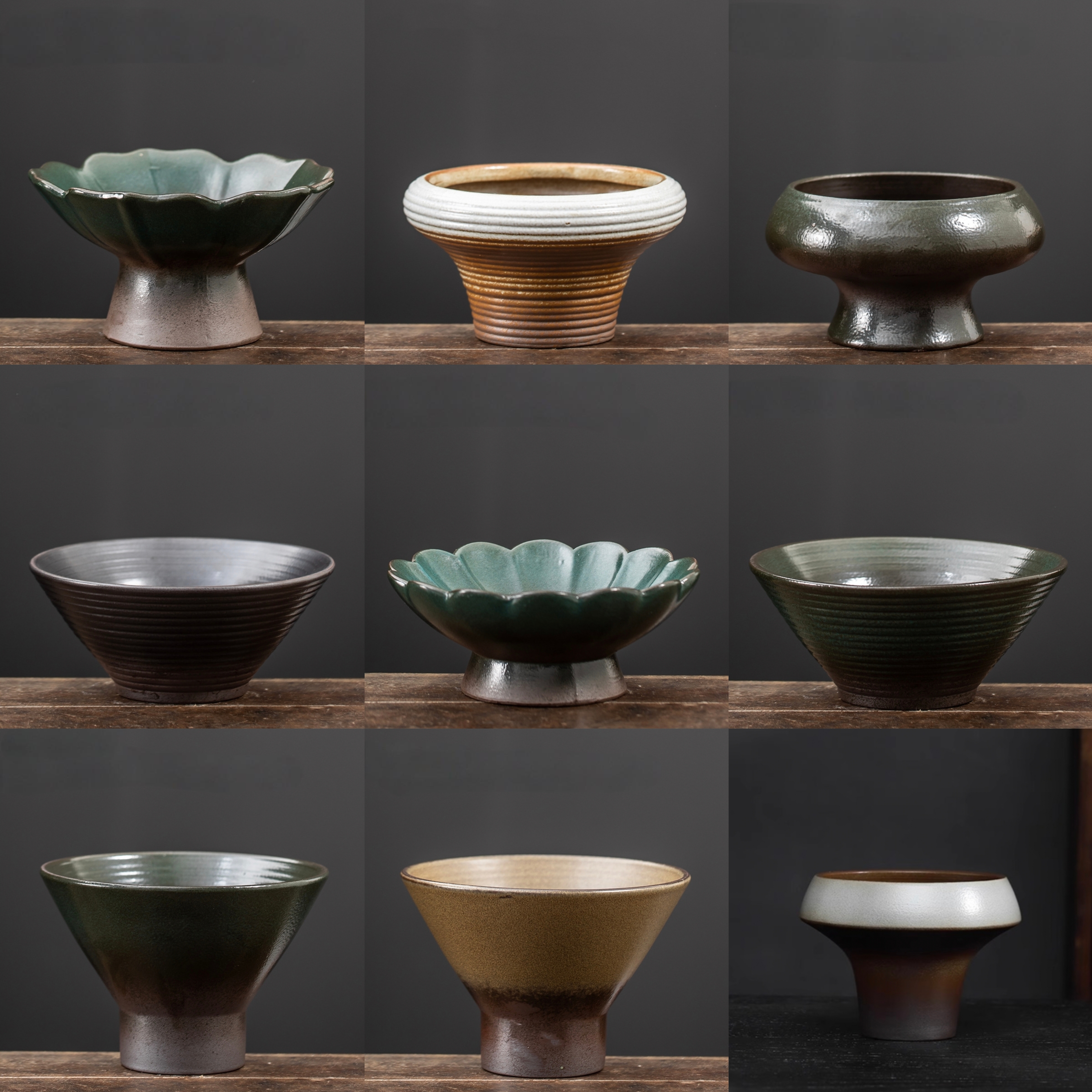 中式复古禅意陶瓷花盆