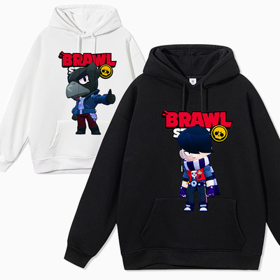 荒野乱斗BrawlStars联名卫衣游戏周边艾德加雪莉男秋冬衣服外套装