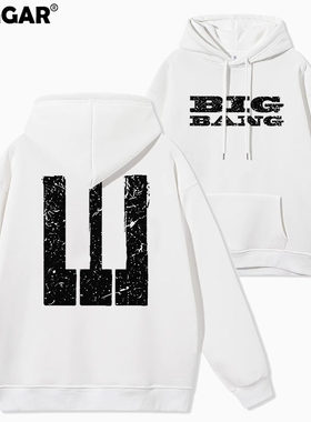 权志龙GD同款连帽卫衣钢琴20周年演唱会BIGBANG宽松外套秋冬加绒