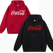可口可乐百搭卫衣周边百事可乐男宽松加绒衣服儿童装 连帽外套秋冬