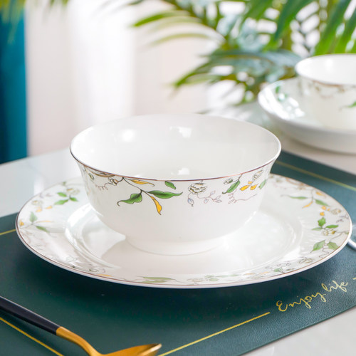 微波碗中式轻薄米饭碗骨瓷工厂店