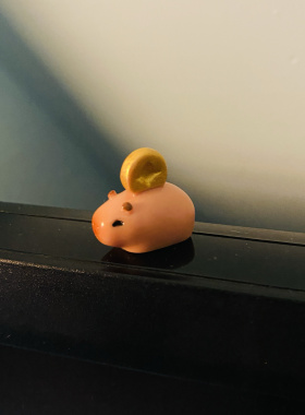 微景观创意招财卡皮巴拉豚鼠园艺造景DIY显示器汽车桌面小摆件