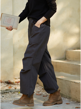 忘城C1050座/自由降落/2023冬新品棉混纺山系户外加绒降落伞裤女