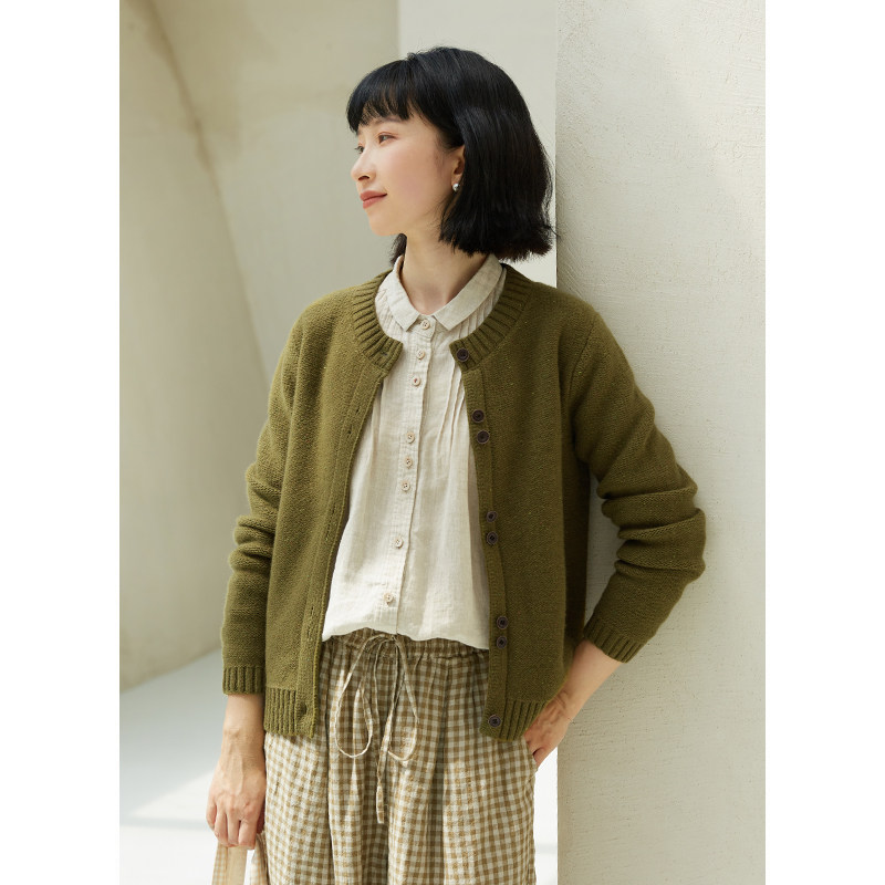 忘城Y522座/绿野仙踪/秋冬新款26支双股全羊毛彩点圆领开衫外套女,女装/女士精品,毛针织衫,淘宝优惠券,粉丝福利购,淘宝优惠卷