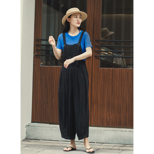 铜氨丝提花重工绣花减龄背带裤 2022夏新款 墨染江南 忘城H155座