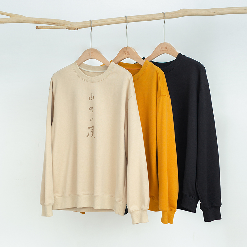 宽松显瘦文艺复古套头衫卫衣