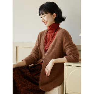 重磅毛绒感仿马海毛毛衣开衫 冬季 外套 在暮光中做自己 忘城Y566座