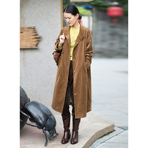 加厚保暖风衣忘城中长款文艺