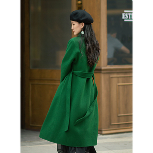 经典 2022冬羊绒绵羊毛双面呢长款 大衣外套 御风而行 忘城M1016座