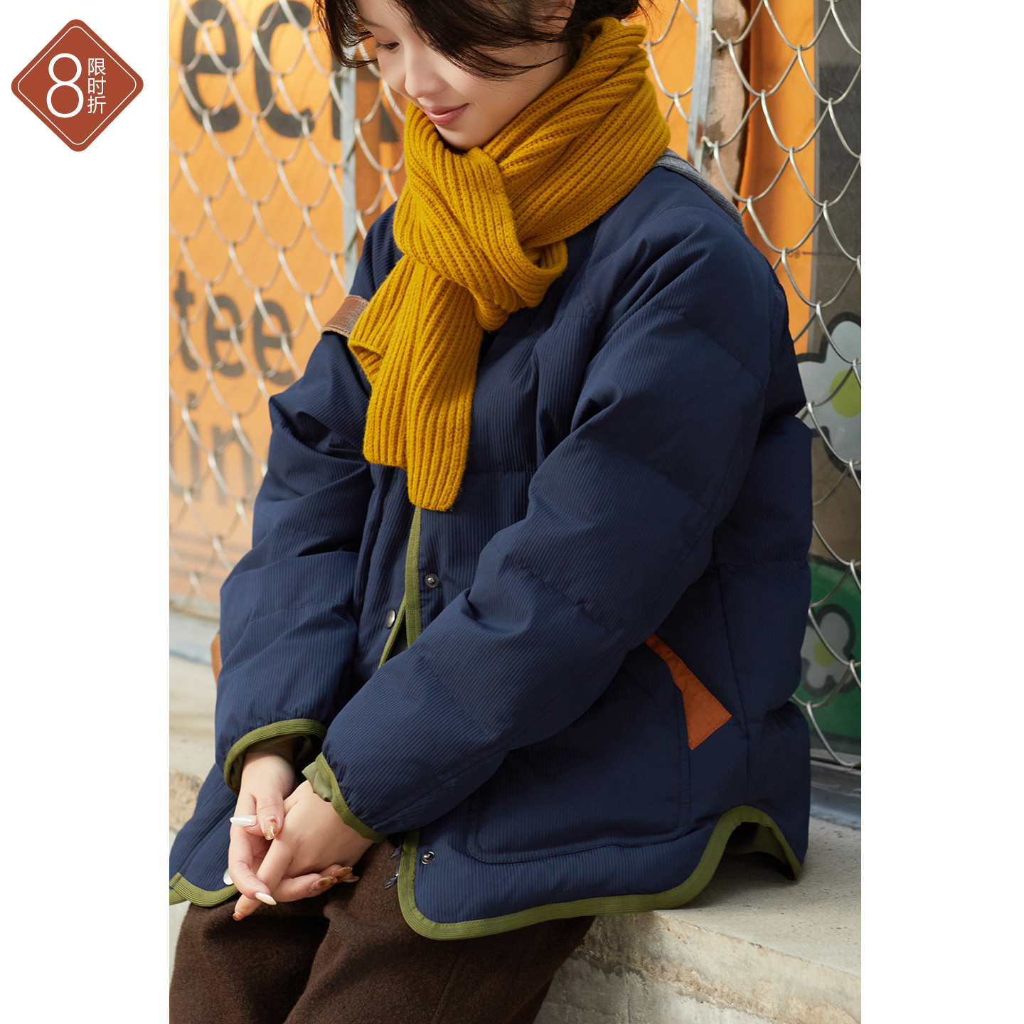 忘城T632座/自由状态/冬季新款中长款保暖90白鸭绒羽绒服外套女