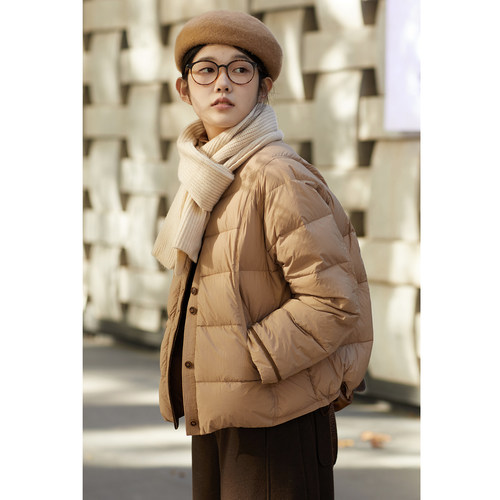 忘城H1424座/冬日收藏家/冬款防风防水防跑绒90白鸭绒羽绒服短款