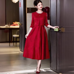 小个子便装 回门敬酒服新娘结婚订婚宴礼服裙高级感新中式 婚服套装