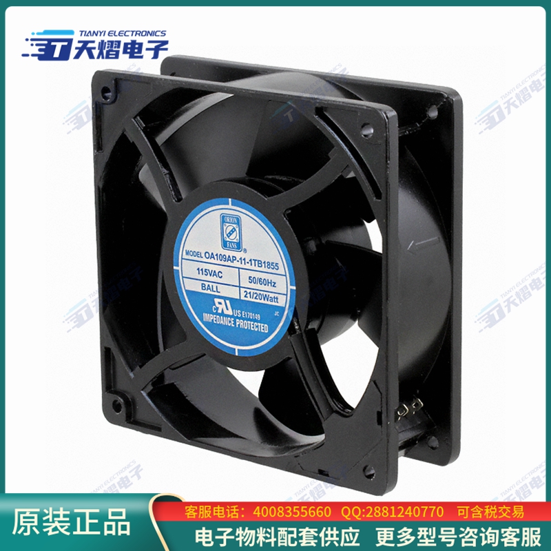 AC风扇OA109AP-11-1TB1855【FAN AXIAL 119.5X38.5MM 115VAC】