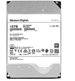 西部数据 18T WUH721818ALE6L4 7.2K SATA3企业级氦气硬盘18TB