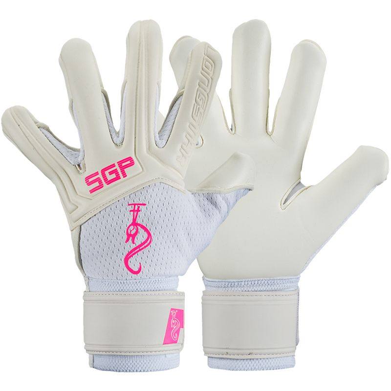龙事达守门员手套儿童成人门将不带护指人草比赛白色透气大火足球