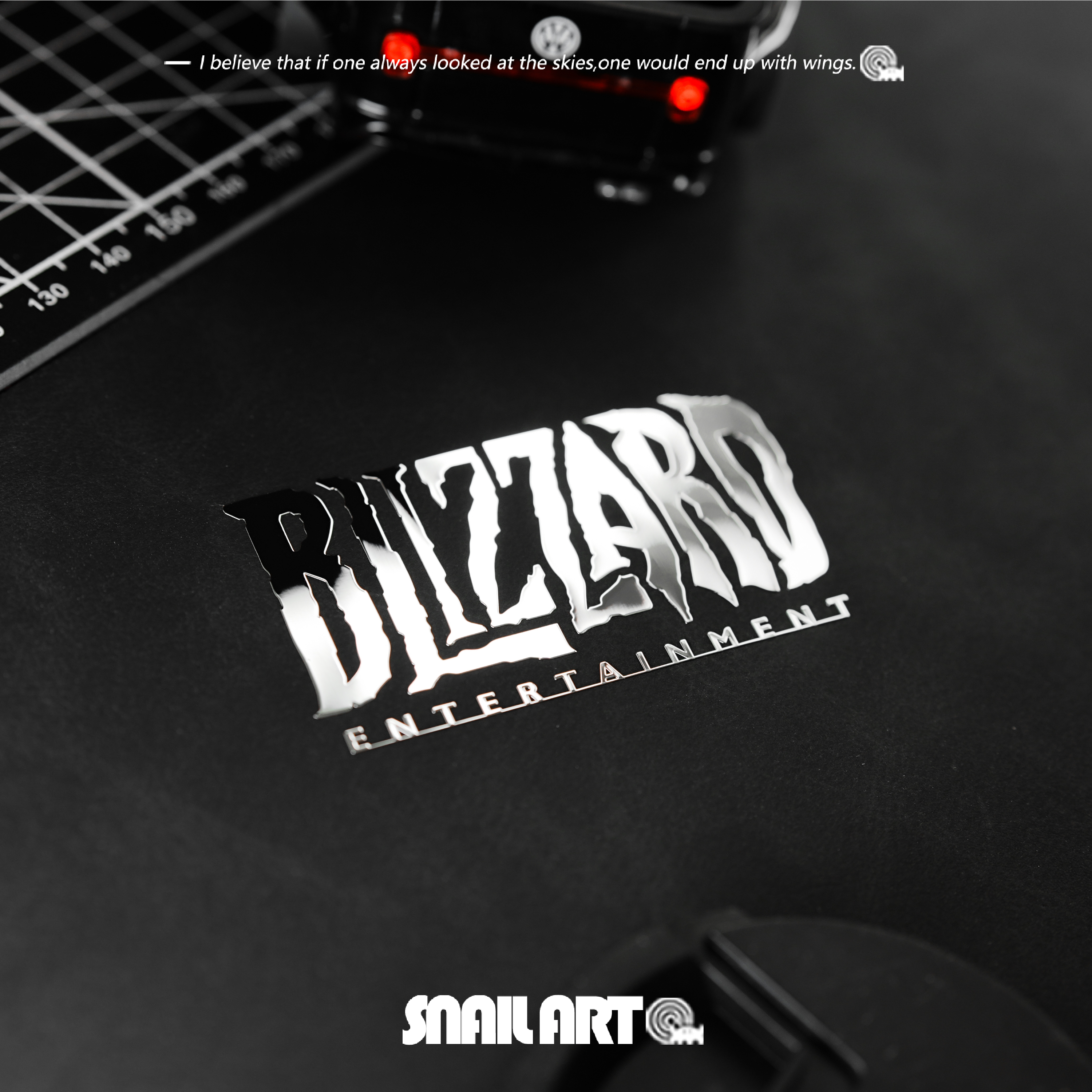 暴雪游戏魔兽世界金属贴纸个性创意笔记本电脑手机高级感机箱车贴