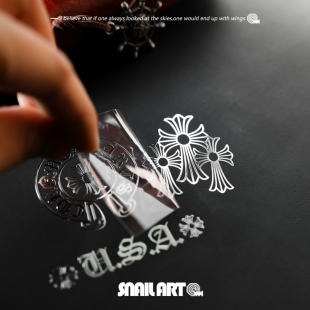 克罗心金属贴纸个性 饰车贴纸 创意高级感手机平板笔记本电脑吉他装