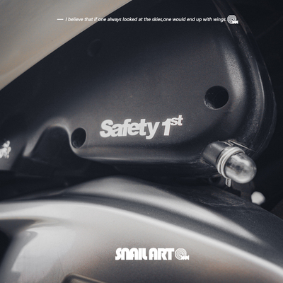 SN蜗牛金属贴纸 安全第一个性立体创意机车平板手机汽车细节贴饰