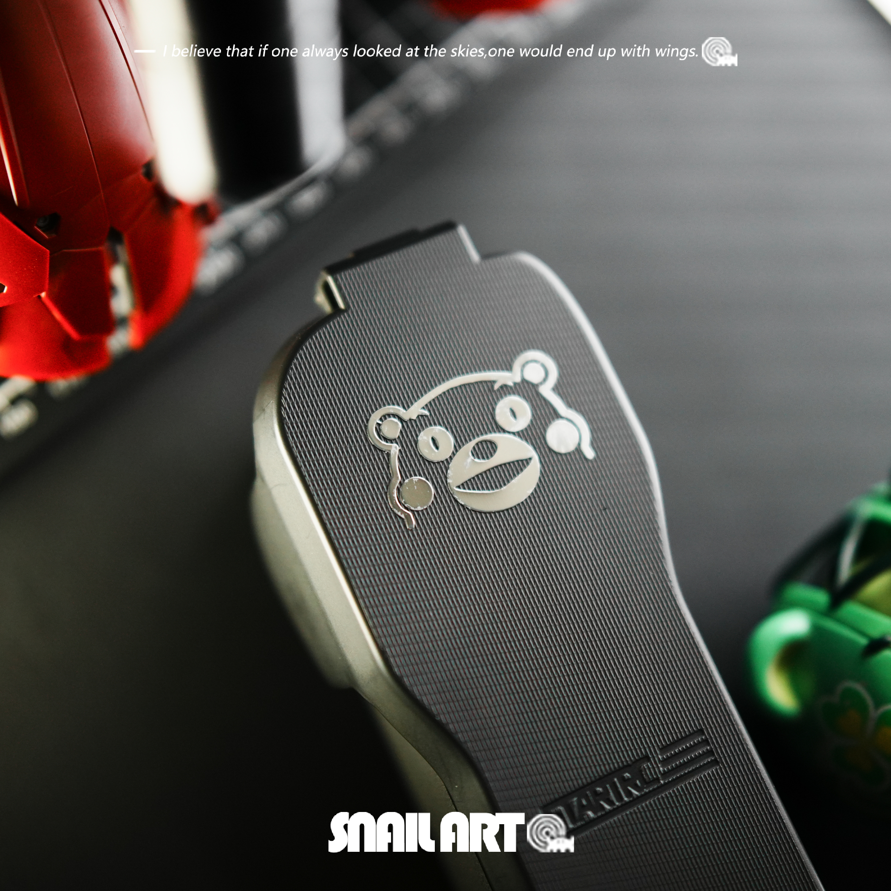 SN蜗牛金属贴纸熊本熊个性创意3d立体机车头盔机箱平板细节装饰贴