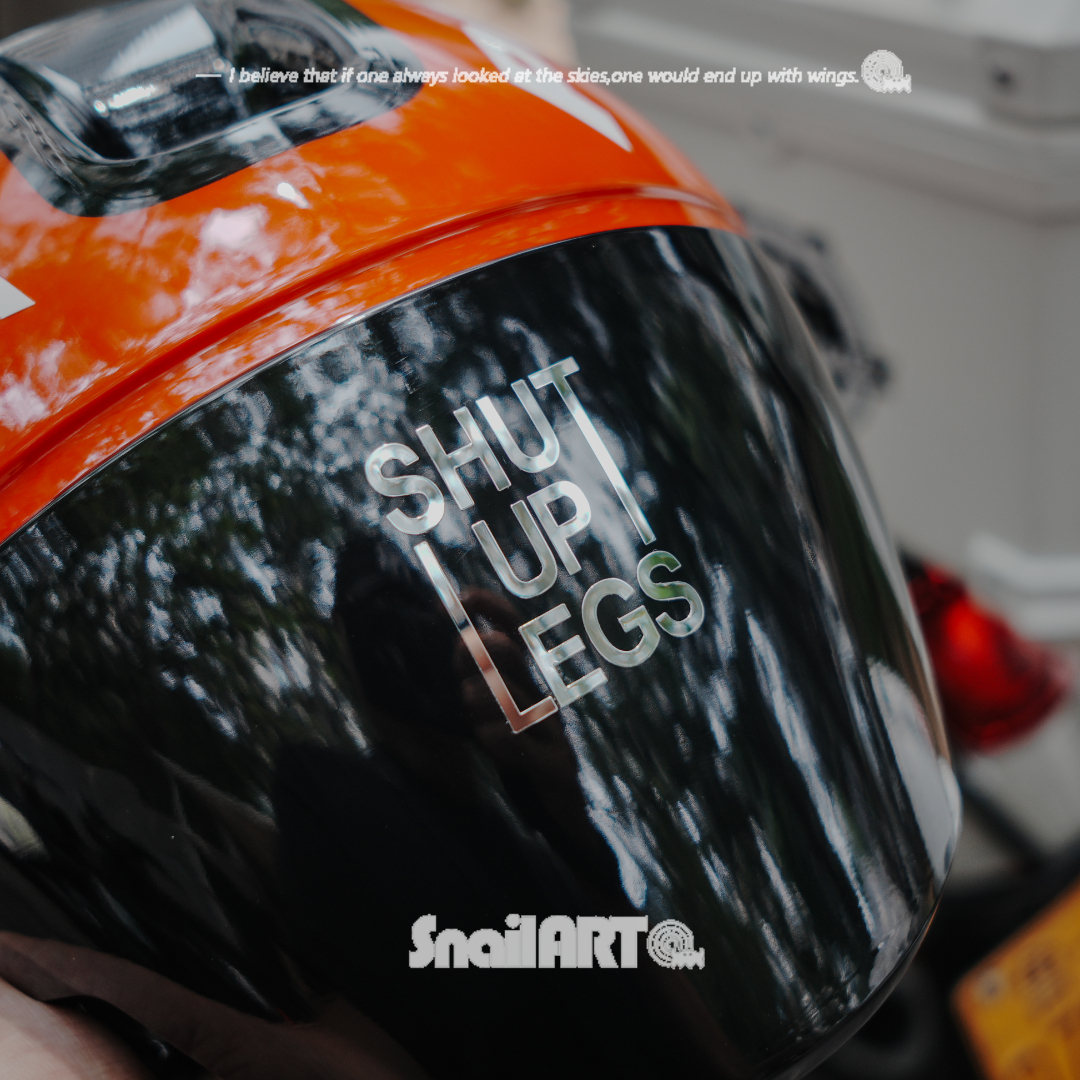SN蜗牛 SHUT UP LEGS 创意自行车山地车公路车车身座管头盔金属贴