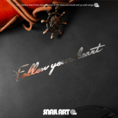 遵循你 内心英文金属贴纸创意高级感手机吉他笔记本电脑装 饰车贴