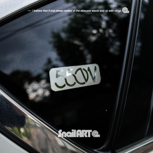 SN蜗牛金属贴纸流浪地球MOSS550W创意立体汽车机车尾门三角窗贴饰