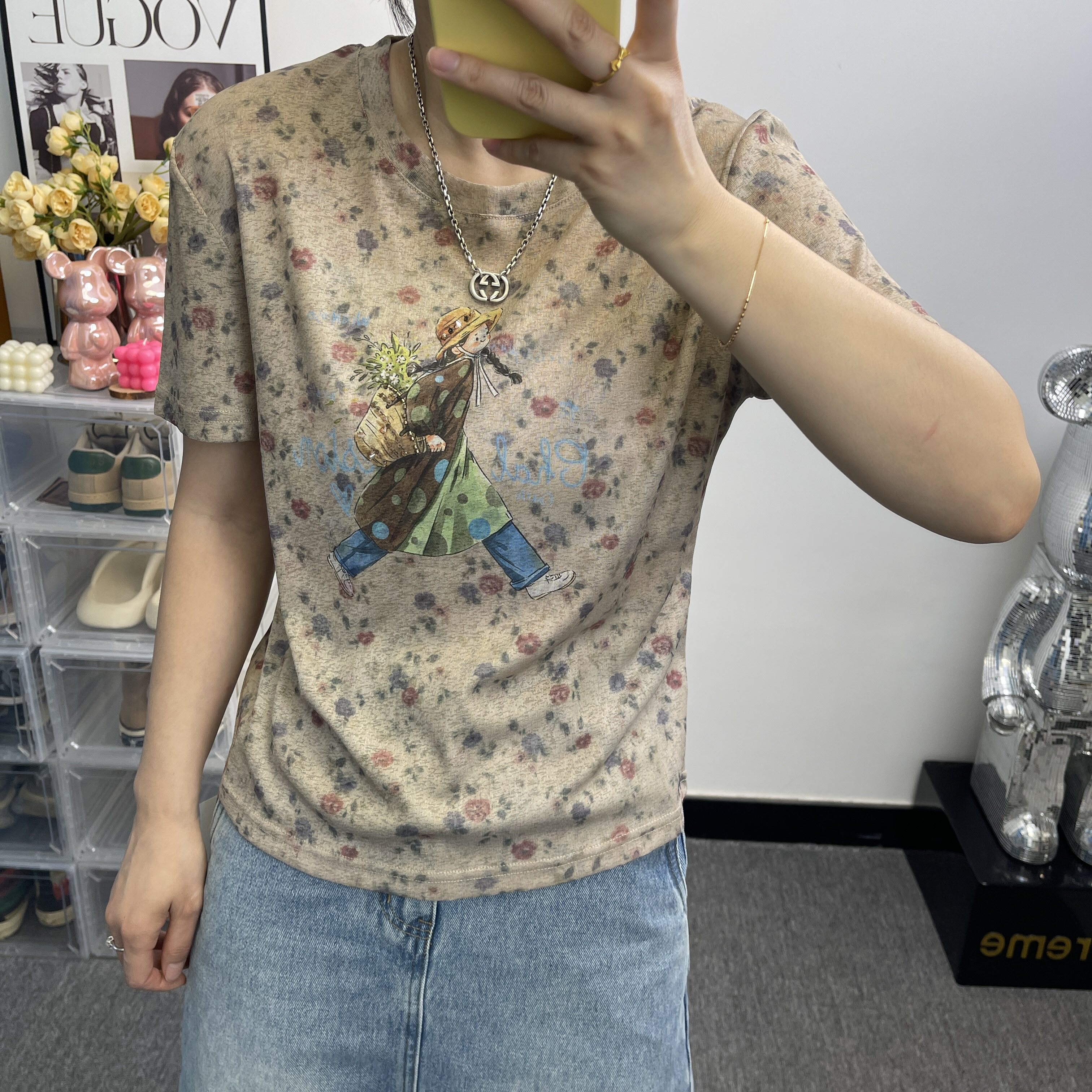 2026夏季女孩印花减龄短袖T恤潮