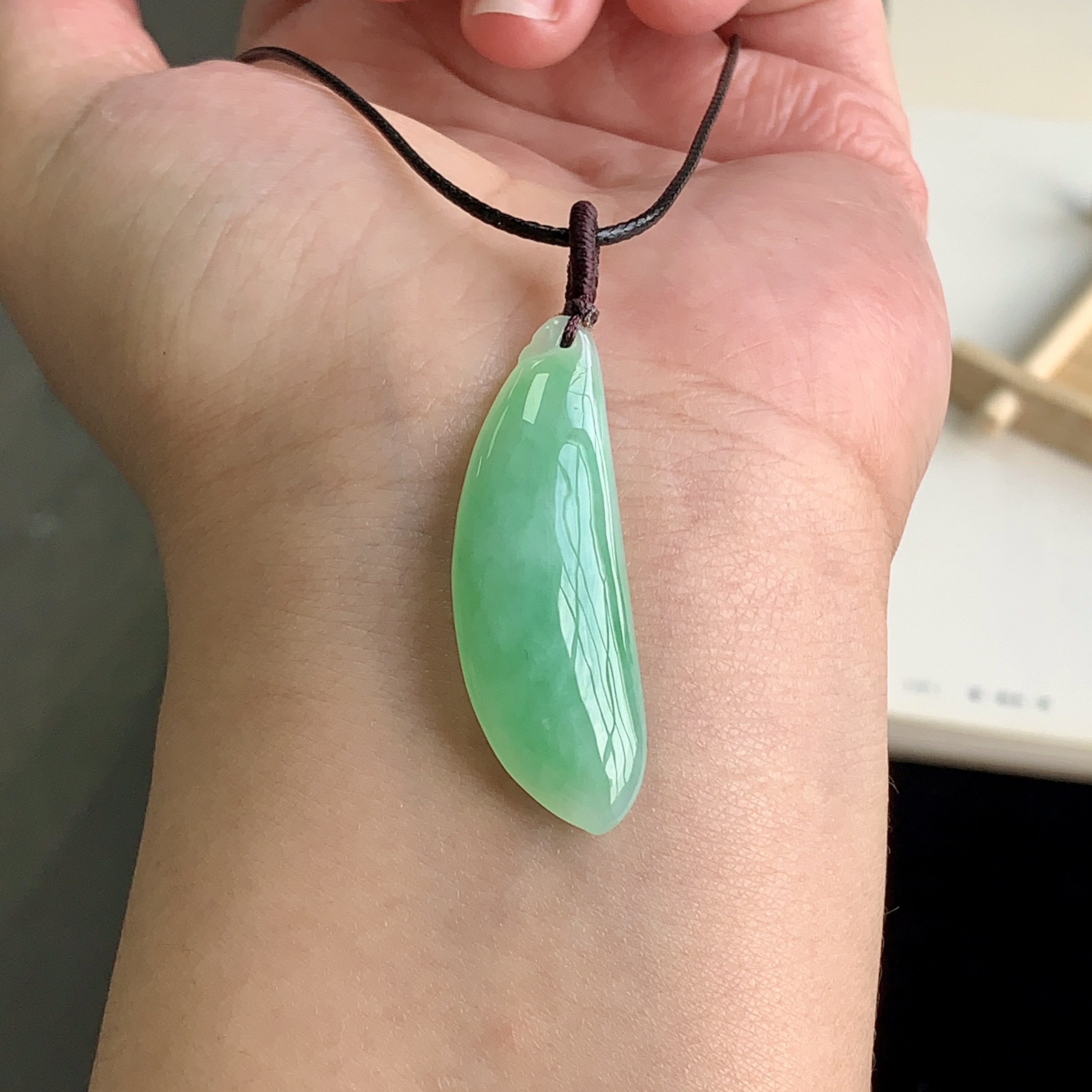 泗隆珠宝-天然A货翡翠福瓜吊坠 缅甸玉石绿福瓜翡翠挂件