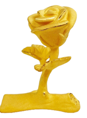 精铸足金金玫瑰花创意七夕情人节礼物送女友生日表白神器心意礼品