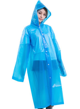 雨衣宽袖口加厚eva雨衣单人全身防水一体式徒步成人磨砂雨衣