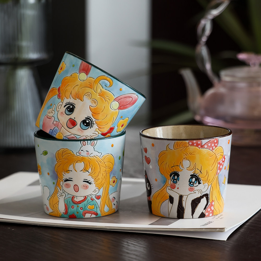 闲生器物景德镇陶瓷马克杯可爱雕刻咖啡杯茶杯情侣美少女杯子,餐饮具,茶杯,淘宝优惠券,粉丝福利购,淘宝优惠卷
