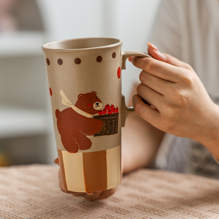 超大容量陶瓷啤酒杯高颜值家用大杯子扎啤杯冷饮果汁杯创意喝酒杯