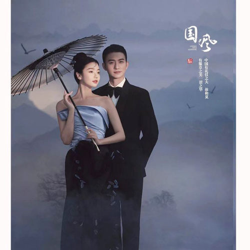 婚纱摄影道具真丝工艺伞中国风