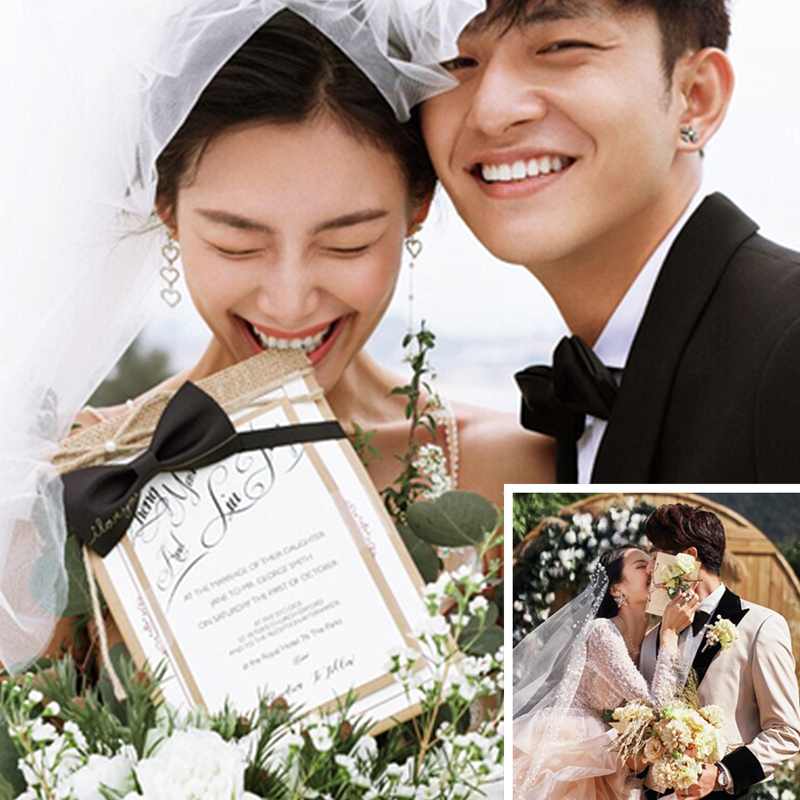 创意旅拍婚纱照摄影道具誓言书韩式外景求婚礼告白英文纸信封道具
