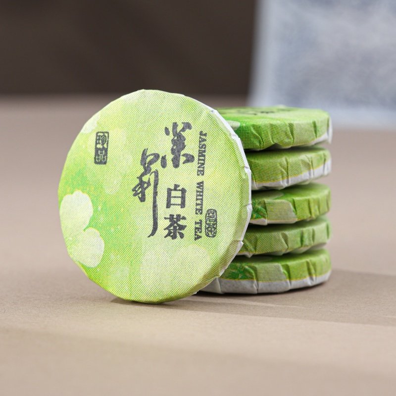 茉莉白茶福鼎白茶5g/饼小圆片小茶饼花香紧压调味茶独立小包装,茶,寿眉,淘宝优惠券,粉丝福利购,淘宝优惠卷