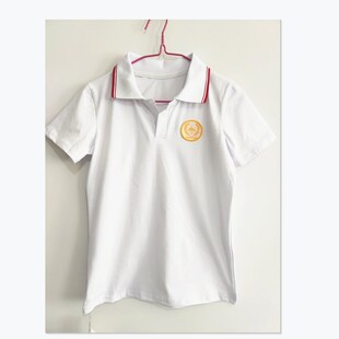 北京育才学校小学生夏季校服白色T恤短袖
