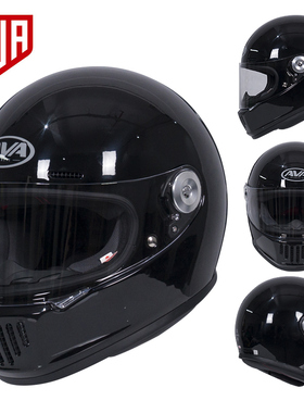 AVA头盔王朝摩托车骑行全盔复古男女四季玻璃钢摩旅机车安全帽3C