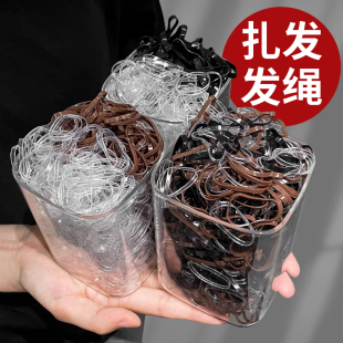 一次性皮筋女扎头高弹力耐用发圈头绳儿童不伤发加厚皮套头饰发绳