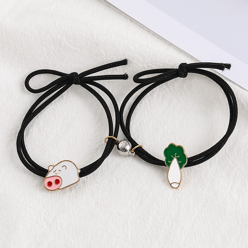 Lovers rope 2021 new pattern the republic of korea Hair rope Bracelet Dual use magnet Boyfriend Hair tie rubber stringin the Accessories/Fashion Jewelry, Bracelets  category - from Buy2taobao.com to provide professional Taobao agent buy service