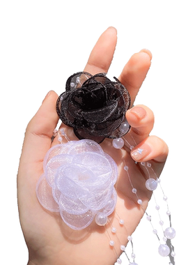 黑色蝴蝶冷淡风项圈高级锁骨链