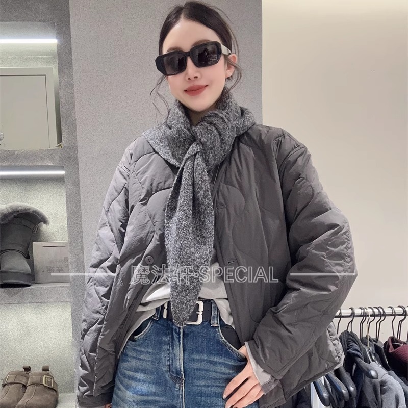 可拆披肩棉服女款欧洲站2025新款