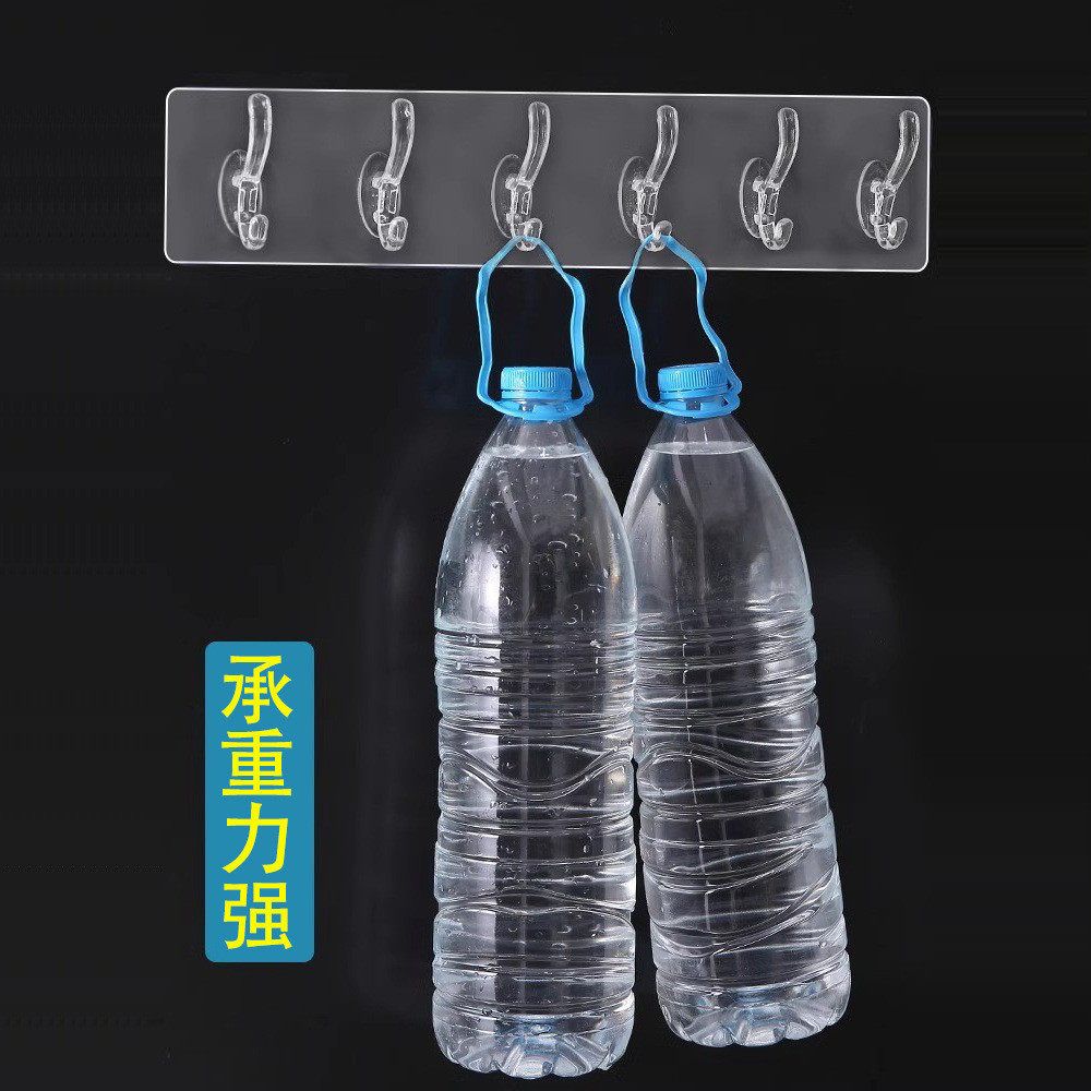 透明无痕挂钩免打孔无痕安装强力胶粘厨房卫生间衣柜墙面免钉挂钩
