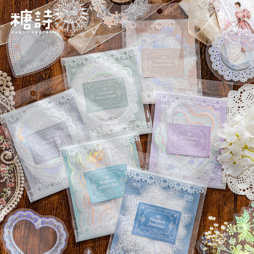 蕾丝烫银贴纸包蕾丝乌托邦PET