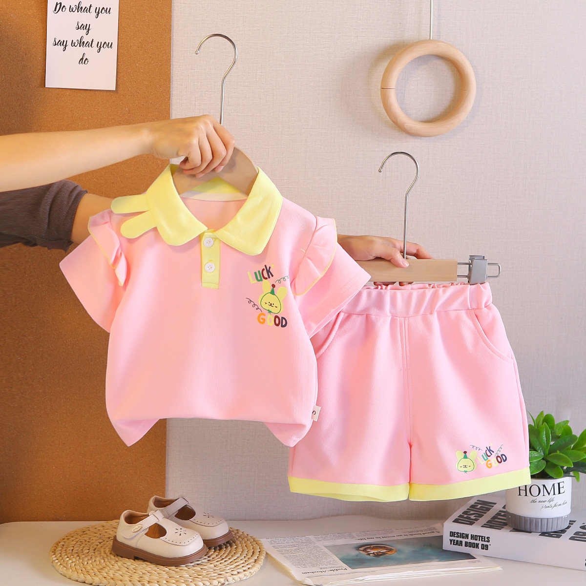 女童夏装套装儿童短袖衣服婴儿2洋气POLO衫1-3岁女宝宝夏季两件套