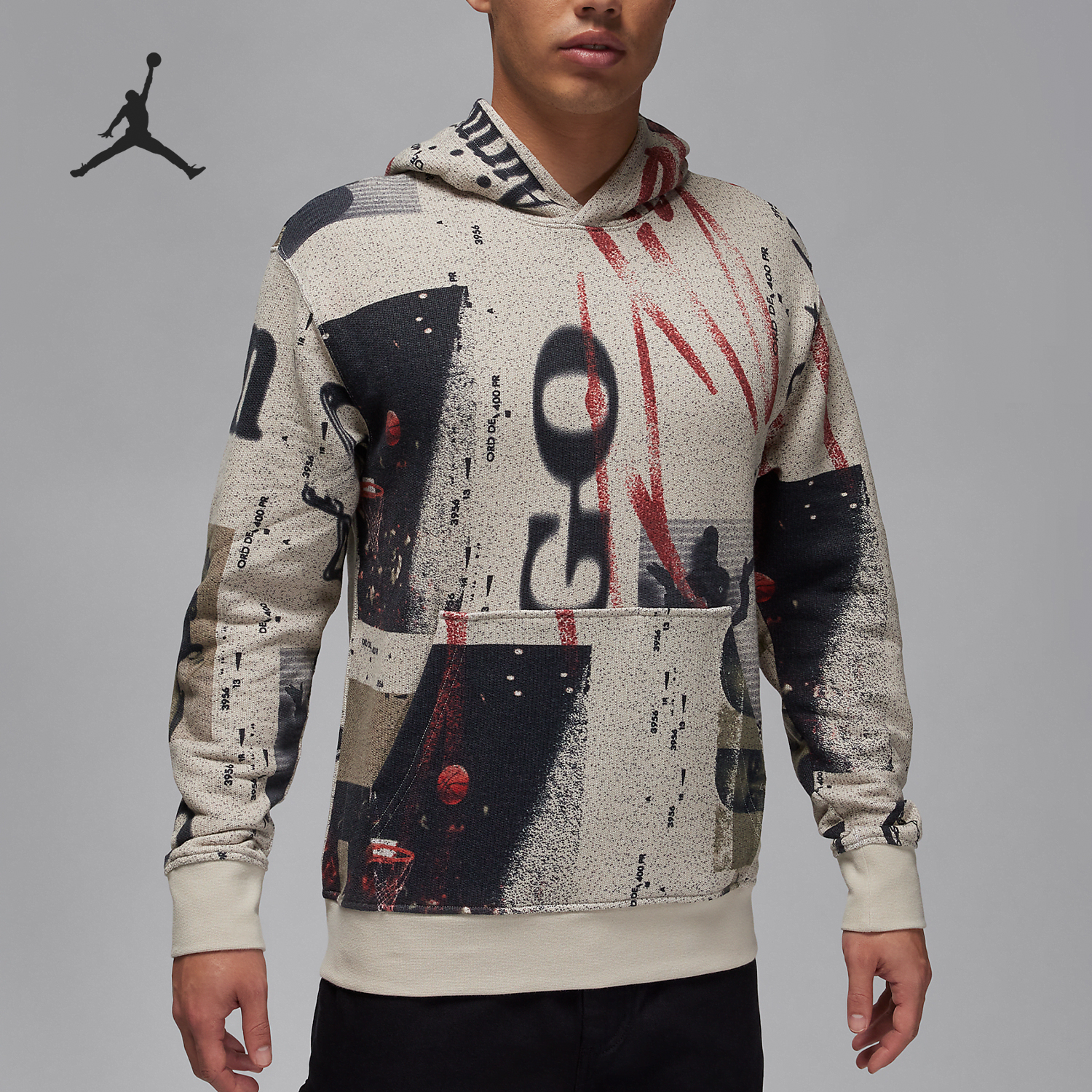 Nike/耐克正品JORDAN男士透气宽松针织连帽卫衣FN6518-236