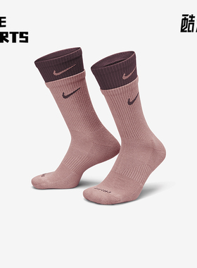 Nike/耐克正品拼接男女拼色运动休闲中筒训练袜一双装DD2795-604
