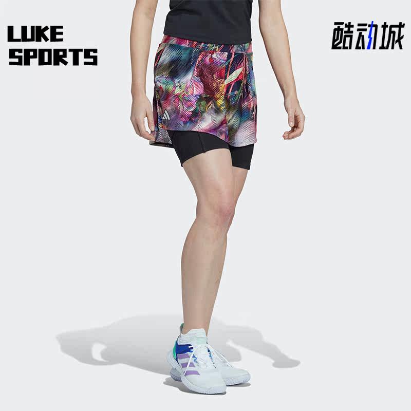 Adidas/阿迪达斯正品春季网球花色女子运动短裤裙HU1810,运动服/休闲服装,运动中长裤／短裤,淘宝优惠券,粉丝福利购,淘宝优惠卷