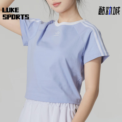 阿迪达斯女士经典运动休闲T恤