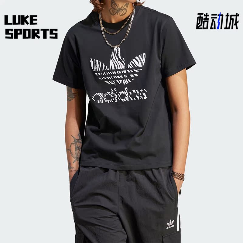 阿迪达斯三叶草女子运动休闲短袖
